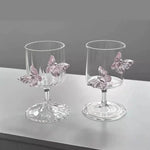 Load image into Gallery viewer, Handcrafted Butterfly Glass Tea Cups