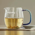 Load image into Gallery viewer, Heat-Resistant Glass Tea Pitcher with Blue Handle